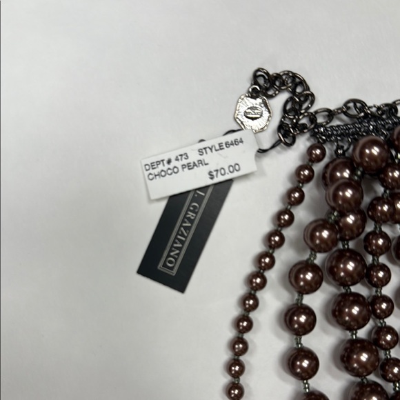 Elegant Brown Layered Beaded Necklace NWT - Picture 4 of 4